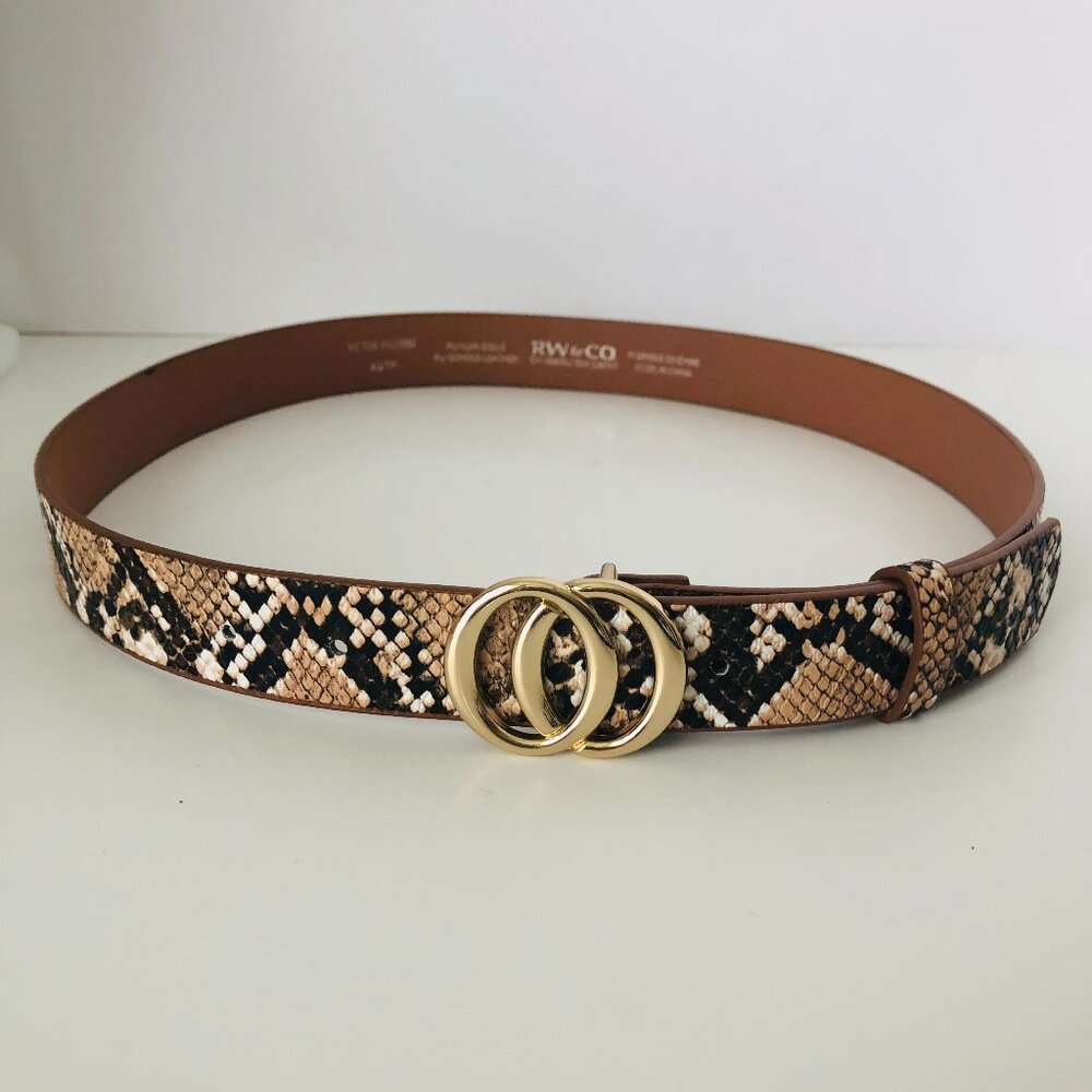 NWT Snakeskin print Bonded Leather Belt XS